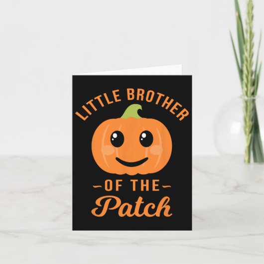 Little Brother Of The Patch Pumpkin Halloween T Sh カード (正面)