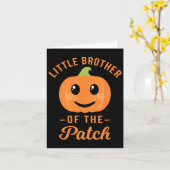 Little Brother Of The Patch Pumpkin Halloween T Sh カード (黄色い花)