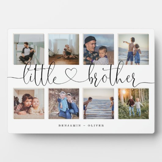 Little Brother Script Brothersギフト写真コラージュ フォトプラーク (正面)