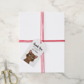 Little brown cat thank you Gift Tag ギフトタグ (より糸付き)