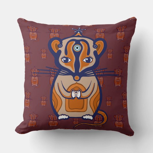 Little Brown Mouse クッション (正面)