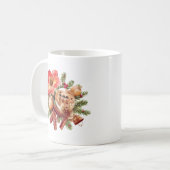 Little Brownies Gingerbread with Red Amaryllis コーヒーマグカップ (正面左)