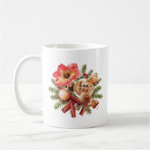 Little Brownies Gingerbread with Red Amaryllis コーヒーマグカップ (左)