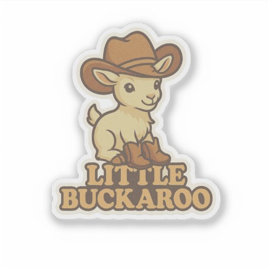 Little Buckaroo - Kid Goat Sticker シール (正面)