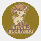 Little Buckaroo - Kid Goat Sticker ラウンドシール (正面)