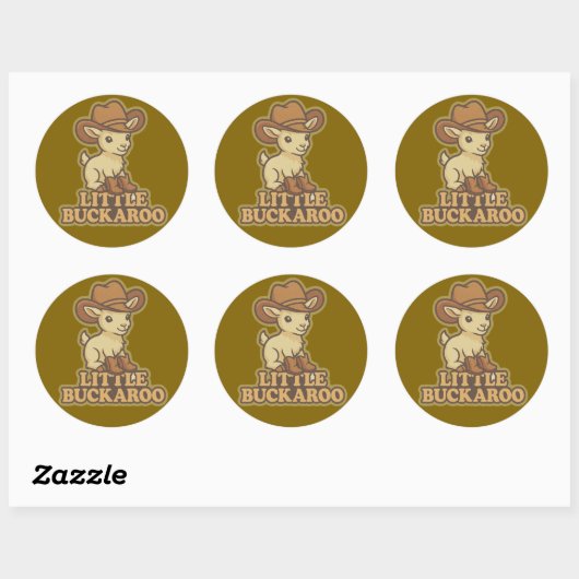 Little Buckaroo - Kid Goat Sticker ラウンドシール (シート)