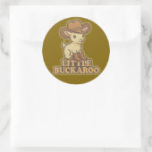 Little Buckaroo - Kid Goat Sticker ラウンドシール (バッグ)