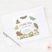 Little Bug Insects Mushroom Boy Baby Shower スクエアシール (封筒)