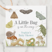 Little Bug Insects Mushroom Boy Baby Shower  フェイバータグ (正面)