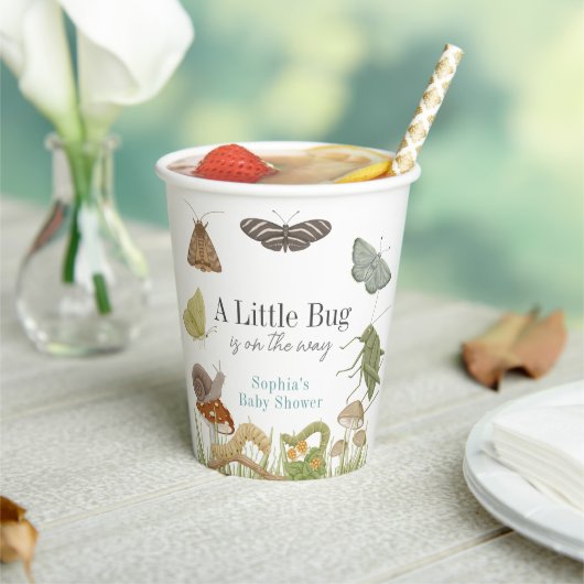 Little Bug Insects Mushroom Boy Baby Shower 紙コップ (インサイチュ)
