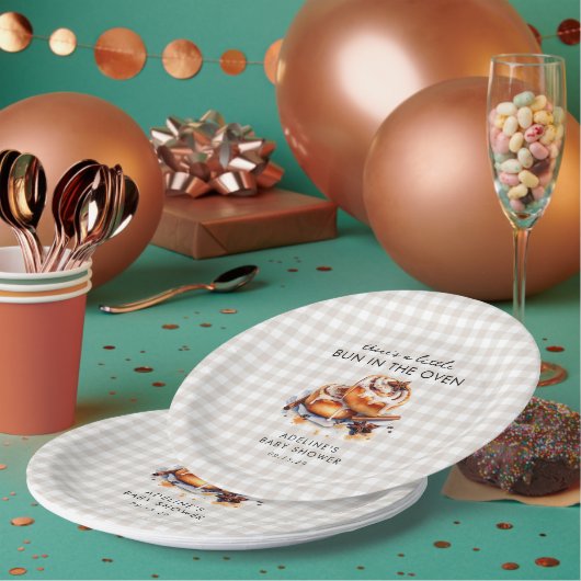 Little Bun in the Oven Baby Shower ペーパープレート (複数)
