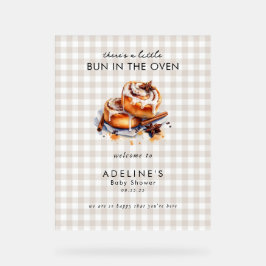 Little Bun in the Oven Baby Shower Welcome Sign  アクリルサイン