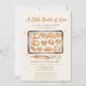 Little Bun in the Oven Bakery Baby Shower 招待状 (正面)