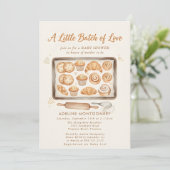 Little Bun in the Oven Bakery Baby Shower 招待状 (スタンド正面)