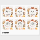 Little Bun in the Oven Bakery Pastries Baby Shower スクエアシール (シート)