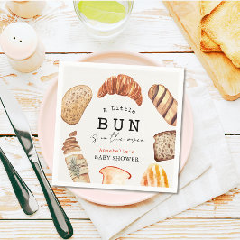 Little Bun in the Oven Bakery Pastries Baby Shower スタンダードカクテルナプキン
