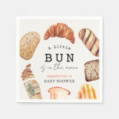 Little Bun in the Oven Bakery Pastries Baby Shower スタンダードカクテルナプキン (正面)