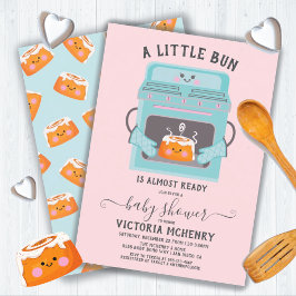 Little Bun in the Oven boy or girl baby shower Inv 招待状