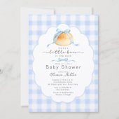Little Bun in the Oven Boy Shower Invite 招待状 (正面)