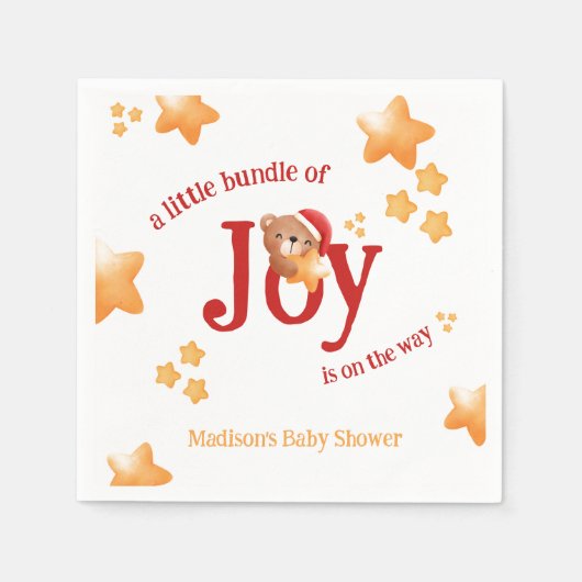 Little Bundle of Joy Bear  スタンダードカクテルナプキン (正面)