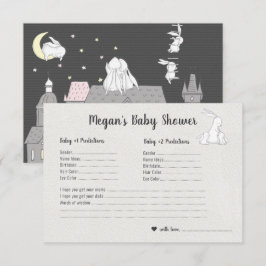 Little Bunnies | 双子のベビーシャワーの予想ゲーム 招待状