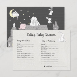Little Bunnies | 双子のベビーシャワーの予測ゲーム 招待状