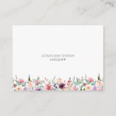 Little Bunny Baby Showerフローラブックリクエスト エンクロージャーカード (裏面)