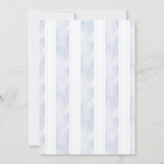 Little Bunny Baby Shower | Boy Blue Spring Easter 招待状 (裏面)