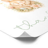 Little Bunny Baby Shower Cards Books Gifts ポスター (角)