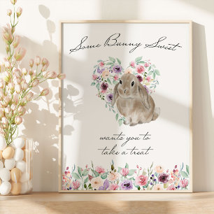 Little Bunny Baby Shower Fever Tableポスター ポスター