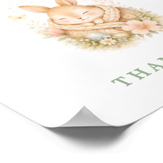 Little Bunny Baby Shower Prayers for Baby ポスター (角)