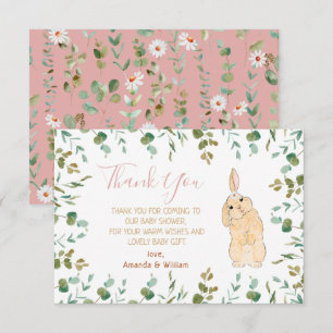 Little Bunny Baby Shower Thank You サンキューカード