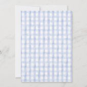 Little Bunny Blue Balloons Boy Baby Shower  招待状 (裏面)