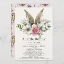 Little Bunny Earフローラピンクベビーシャワーバイメール