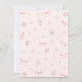 Little Bunny Floral Girl Baby Shower Invitation 招待状 (裏面)