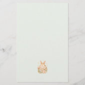 Little Bunny Floral Watercolor Baby Shower チラシ (裏面)