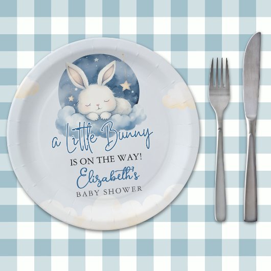 Little Bunny is on the way Baby Shower  ペーパープレート