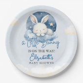 Little Bunny is on the way Baby Shower  ペーパープレート (正面)