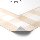 Little Bunny Neutral Baby Showerウェルカムサイン ポスター (角)