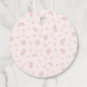 Little Bunny Pink Baby Shower Thank you フェイバータグ (裏面)