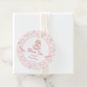 Little Bunny Pink Baby Shower Thank you フェイバータグ (インサイチュ)