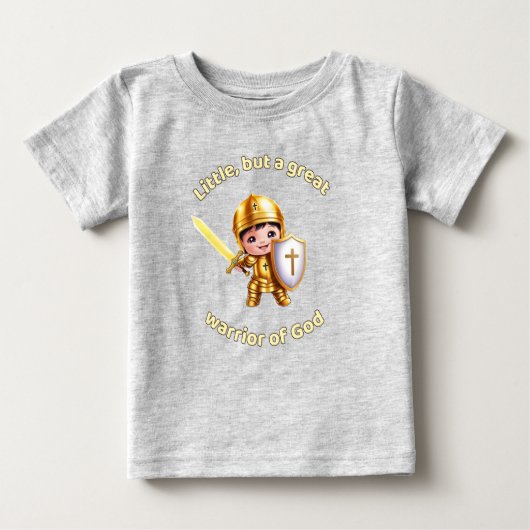 Little but a great warrior of God  ベビーTシャツ (正面)