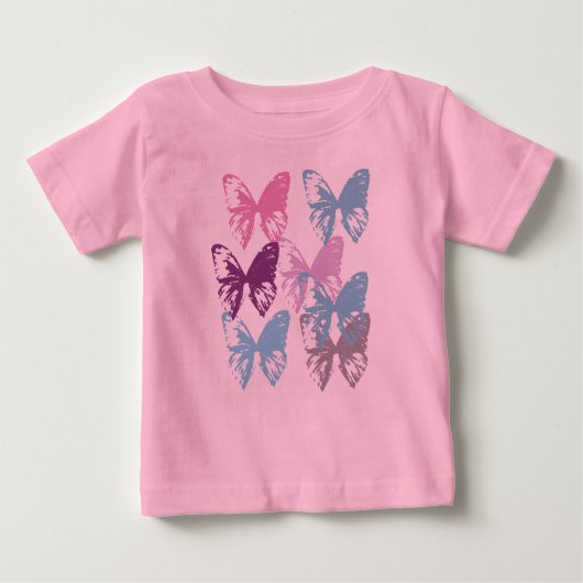 Little butterflies tshirt for baby ベビーTシャツ (正面)