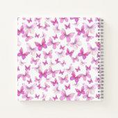Little Butterfly 1st Birthday Pink Girl Guest Book ノートブック (裏面)