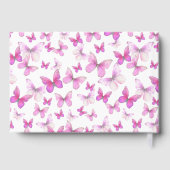 Little Butterfly First Birthday Pink Keepsake  ゲストブック (裏面)