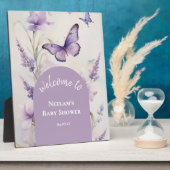 Little Butterfly Garden Baby Shower Welcome フォトプラーク (側面)