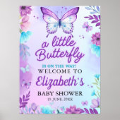 Little Butterfly is on the way Baby shower ポスター (正面)