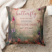 Little Butterfly Watercolor Baby Shower クッション (ブランケット)