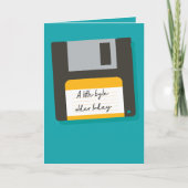 Little Byte Old Floppy Disk誕生日・カード カード (正面)
