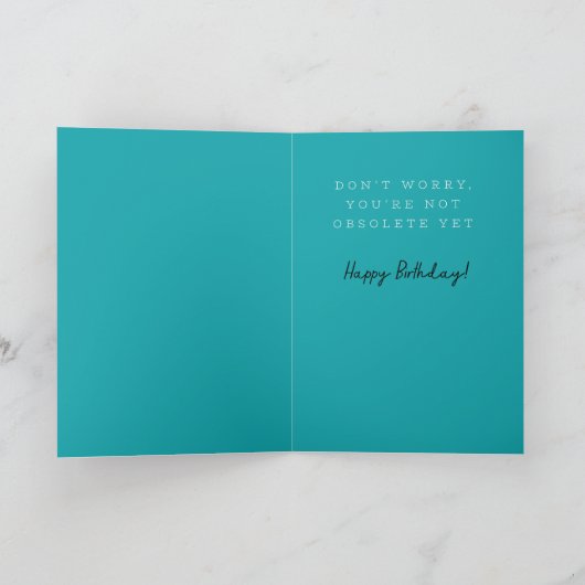 Little Byte Old Floppy Disk誕生日・カード カード (内部)